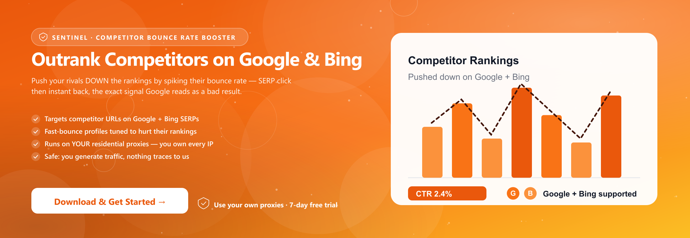 use this bot to increase the bounce rate on competitor's websites